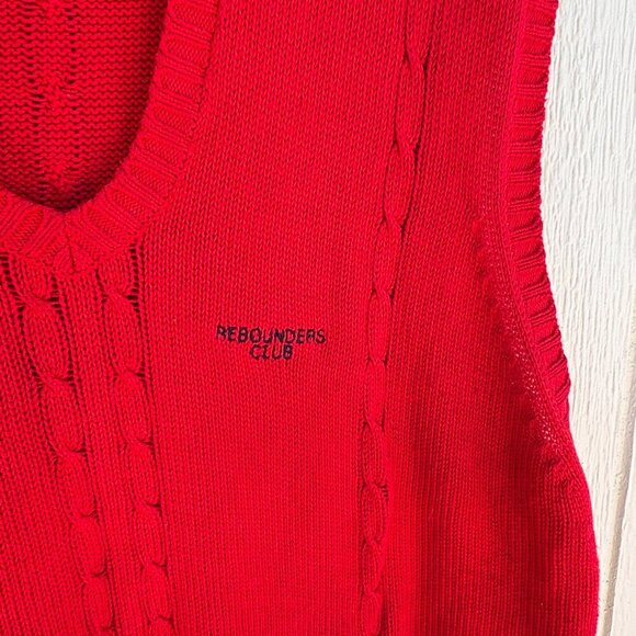 Vintage Arizona Wildcats Sweater Vest Men's XL Red Knit Rebounders Club 80s RARE - Picture 3 of 11
